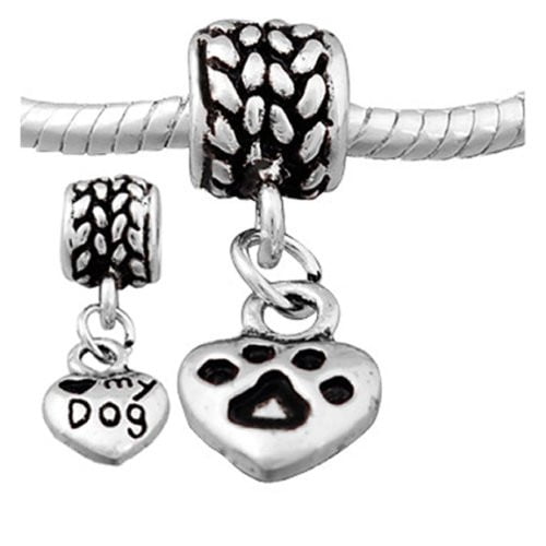 Sterling Silver I Love Dogs Word Dangle Charm Bead For Bead Charm Bracelet Sterling Silver I Love Dogs Word Dangle Charm Bead For Bead Charm Bracelet
